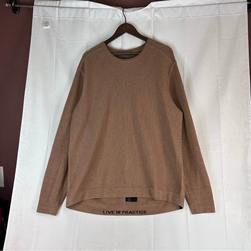 LULULEMON Men’s Size XL Sweater Crew Neck Merino Wool Alpine Live In Practice - Picture 2 of 16
